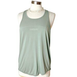 Gymshark Womens S Racerback Tank Sage Green Loose Fit Sporty Lightweight